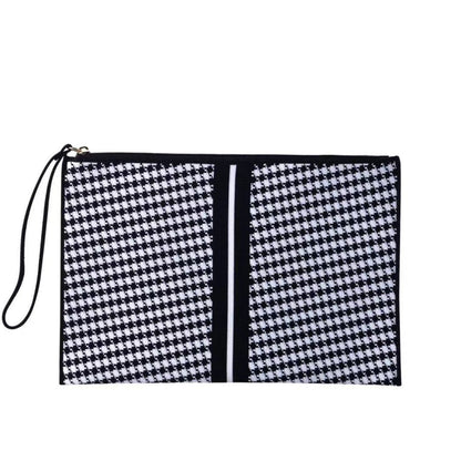 Clutch Wristlet Houndstooth Pattern